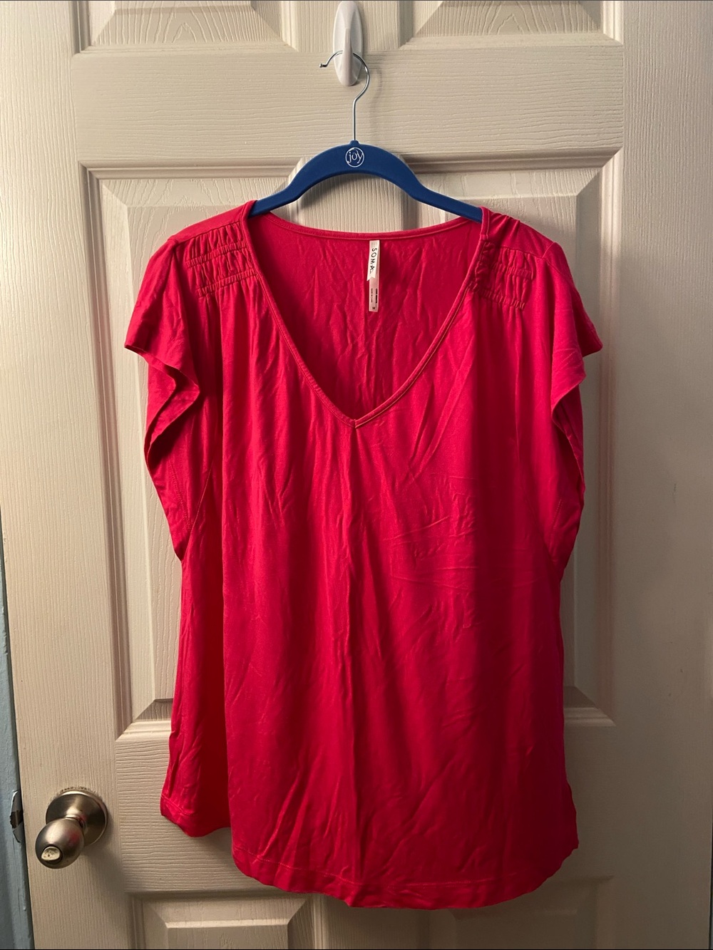 Soma Bright Pink V-Neck Tunic Top